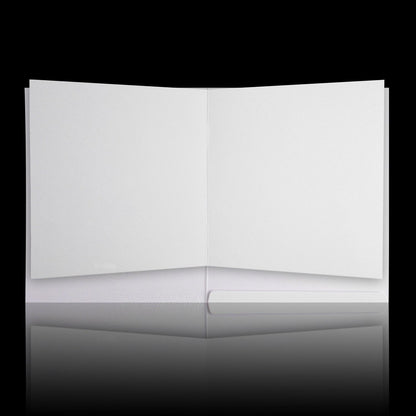 Pristine White Shading With Gold Ganesha Wedding Card - KNK4100