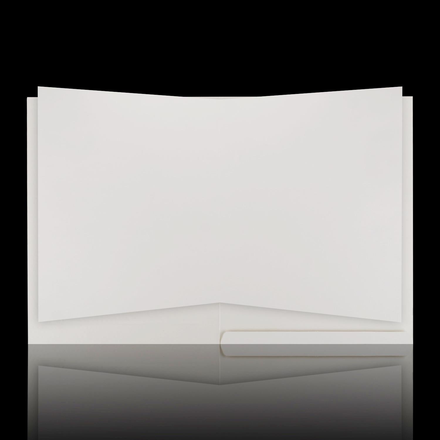 Pristine White Shading Flower Design With Ganesha Theme Wedding Card - KNK4255