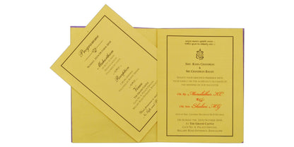 Purple Peacock Feathered Invitation Card-Knk4297