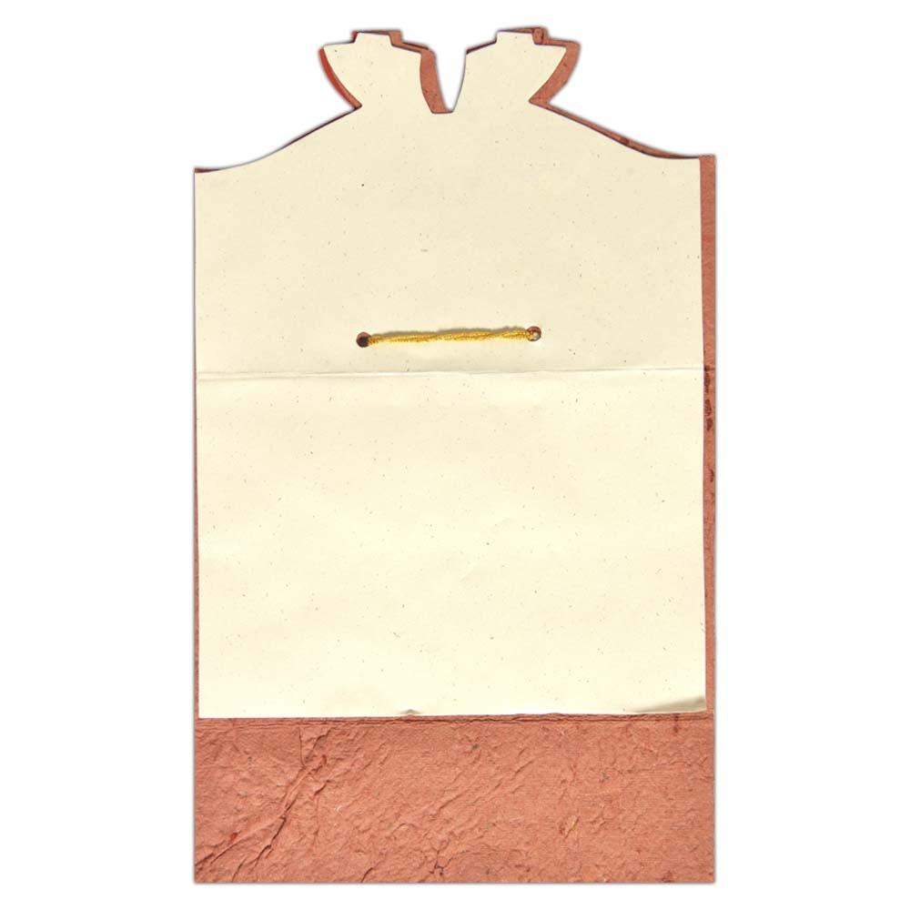 Maroon Personal Knot Design Handmade Invitation-KNK4405