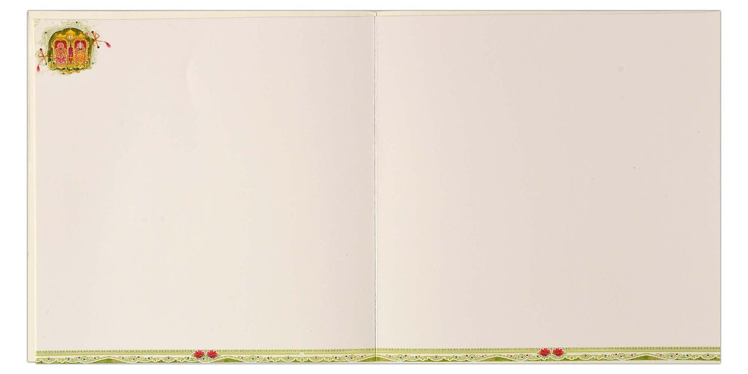 White Ganesha Hindu Wedding Card