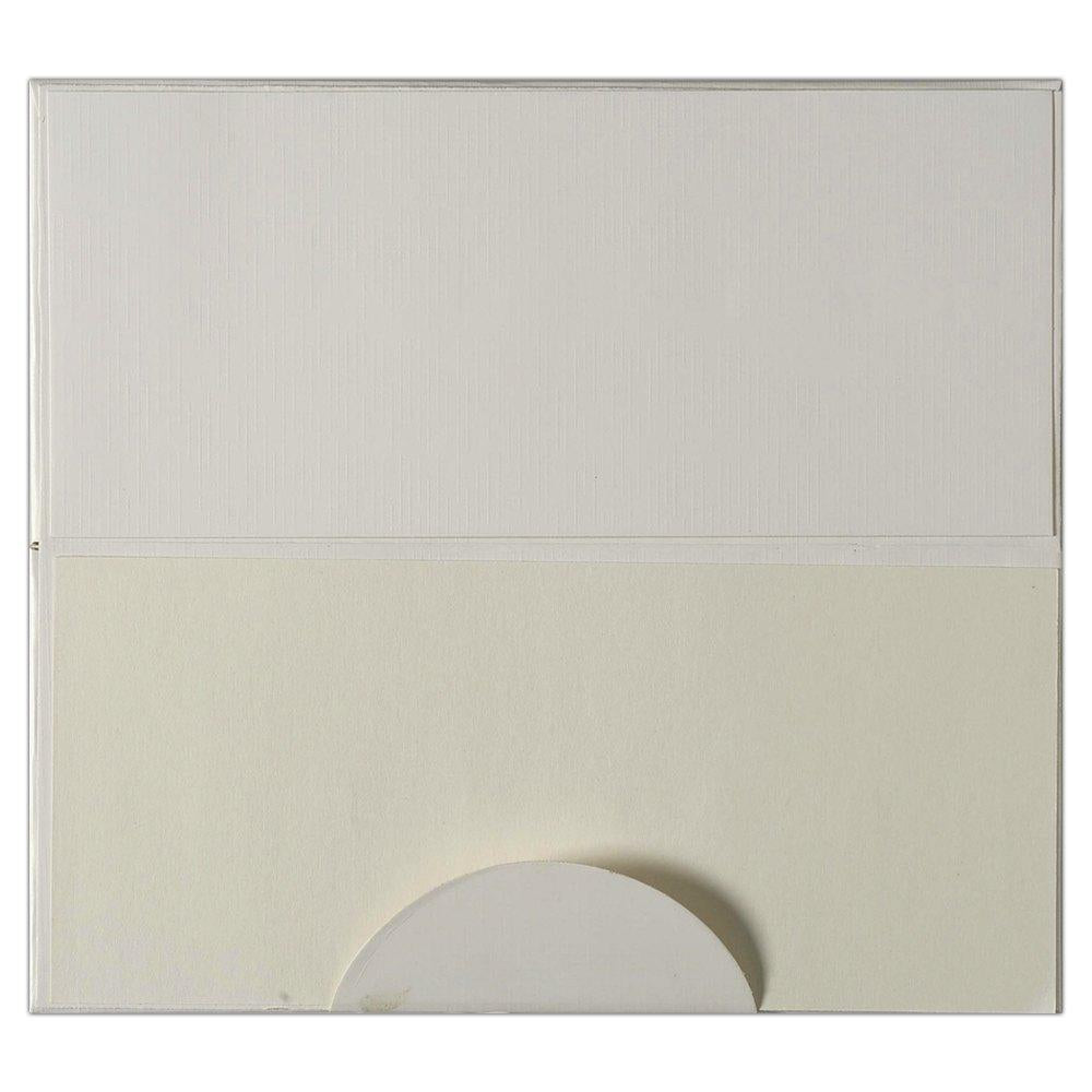 Invitation Card - White and Silver Padded Invitation Card-KNK4744
