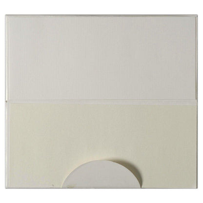 Invitation Card - White and Silver Padded Invitation Card-KNK4744