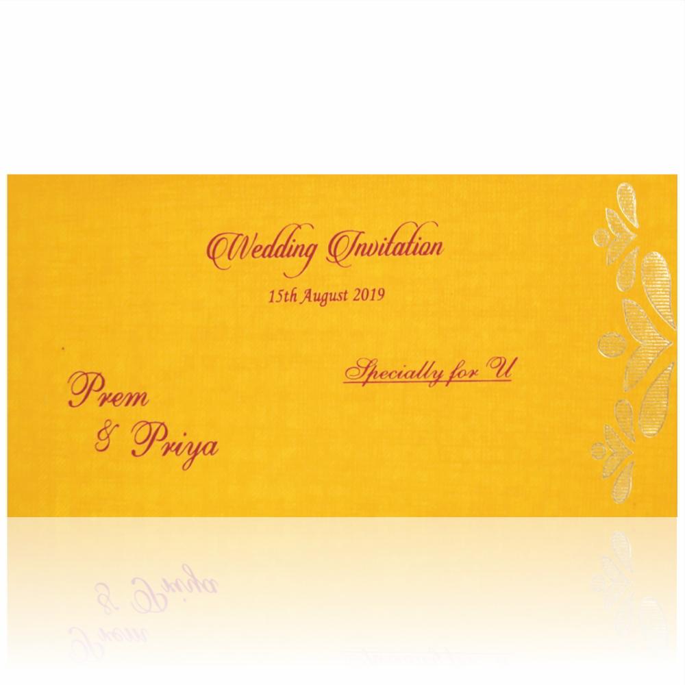 Orange Die Cut Invitation Card-KNKP005O