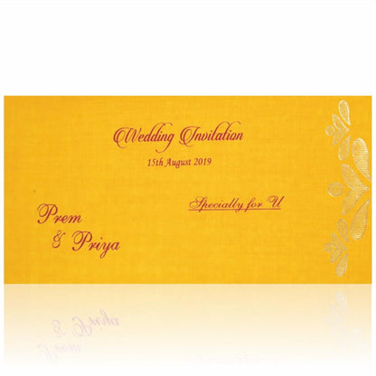 Orange Die Cut Invitation Card-KNKP005O