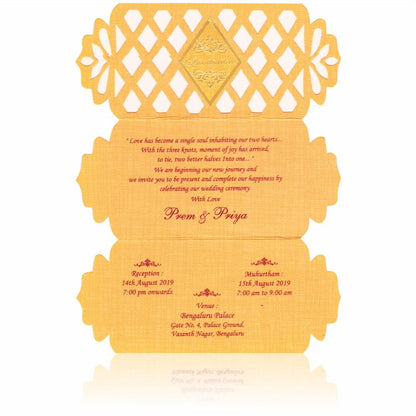 Orange Die Cut Invitation Card-KNKP005O