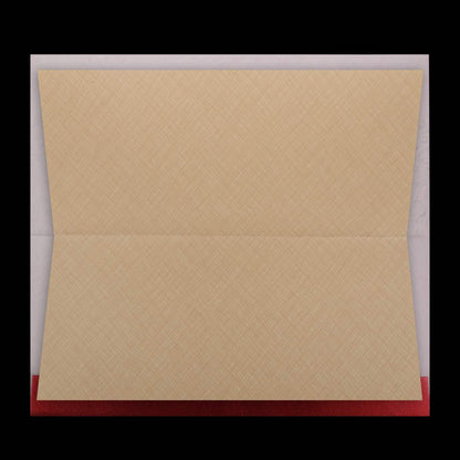 Classic Red Shading With Gold Foiling Blossom Theme Wedding Card - KNKZ02440