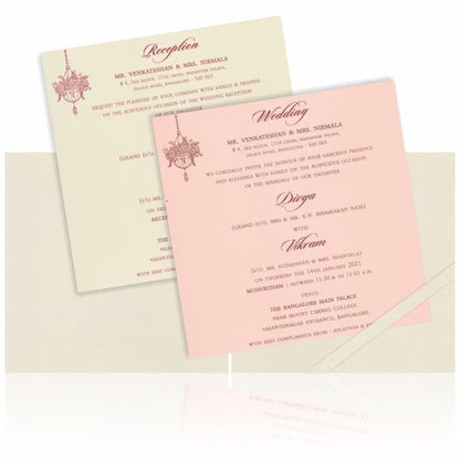 Tender grey elephant with tree scodix invitation card-King of Cards