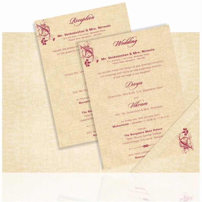 Brown Gold Premium Padded Card With Ganesha Sticker-KNPS9521N-King of Cards