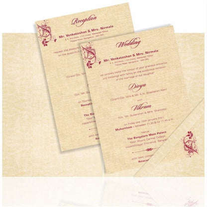 Brown Gold Premium Padded Card With Ganesha Sticker-KNPS9521N-King of Cards