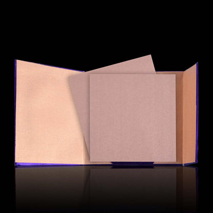 Blue Shading Door Type Personal Padded Wedding Card - KNK1443