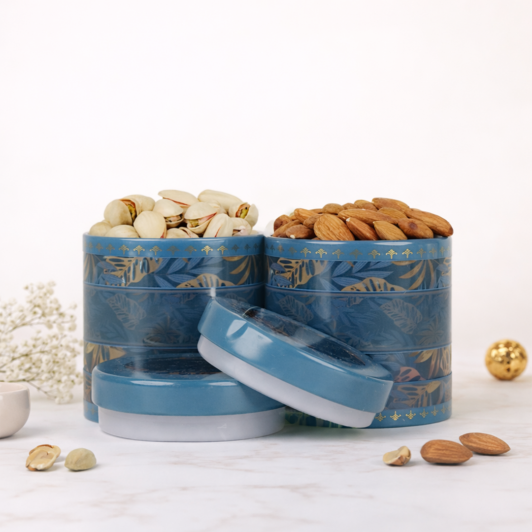 Blue Floral Leaf Return Gift Hamper-GNBT9501