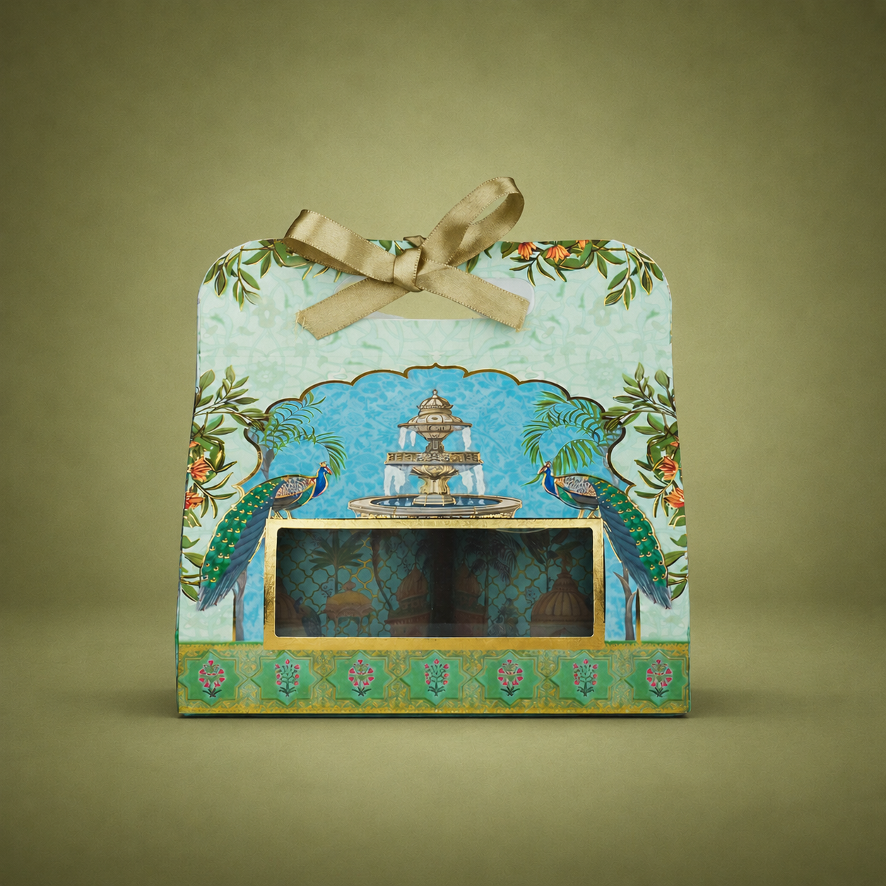 Peacock Fountain Return Gift Hamper-GNBT9502