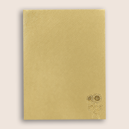 Ivory Floral Door Style Wedding Card - KNKTG048