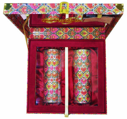 Maroon And Gold Themed Ultra Premium Invitation Card-KNKUP011-King of Cards