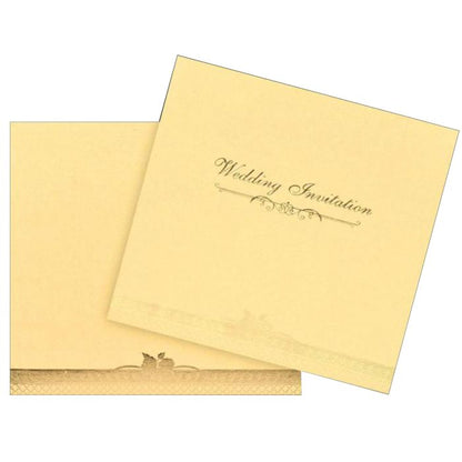 Cream Metallic Wedding Invitation-King of Cards