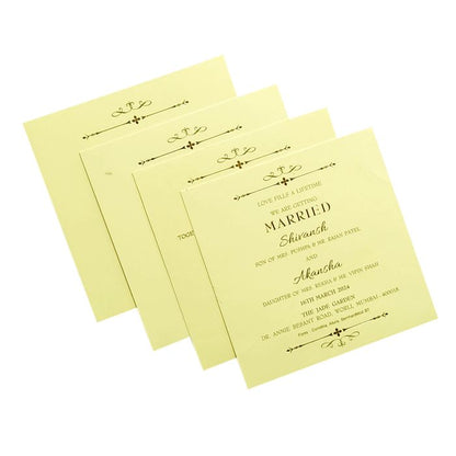 Cream Laser Cut Invitation Card-King of Cards