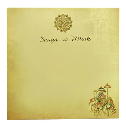 Mustard Elephant Invitation Card-King of Cards