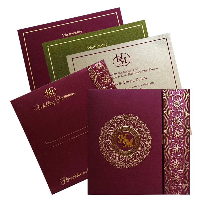 Elegant Red Marriage Card-King of Cards