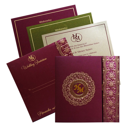 Elegant Red Marriage Card-King of Cards