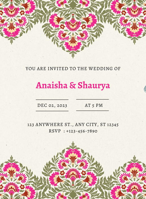 Pink Elegant Floral Wedding-AAMWI020