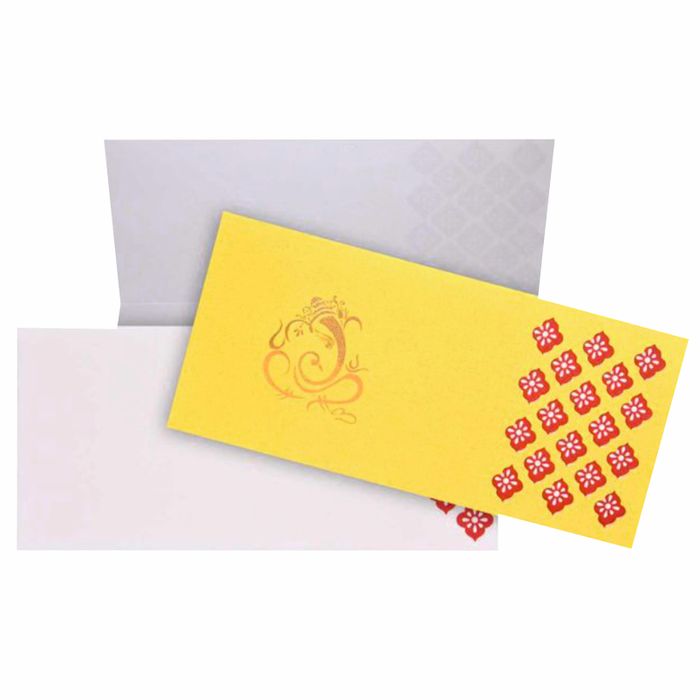 Gold Die Cut Ganesha Invite-King of Cards