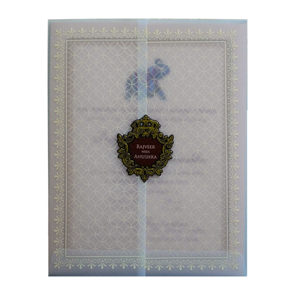 Peach Tracing Wedding Card Design-King of Cards