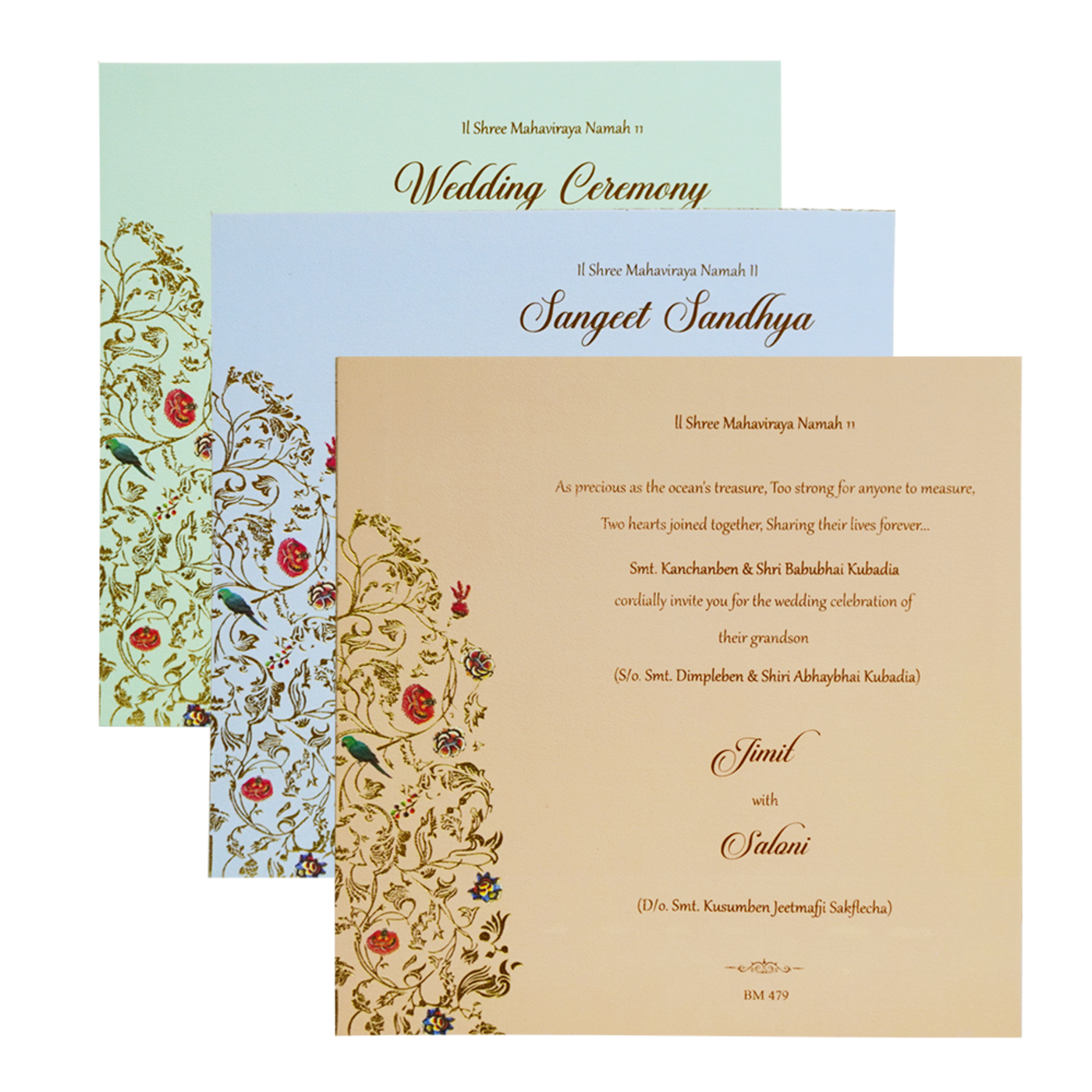 Yellow Designs Padded Wedding Card-KBM04790