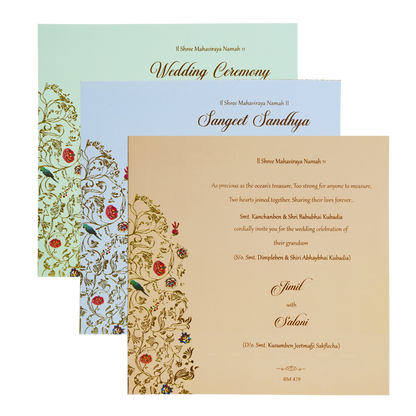 Yellow Designs Padded Wedding Card-KBM04790