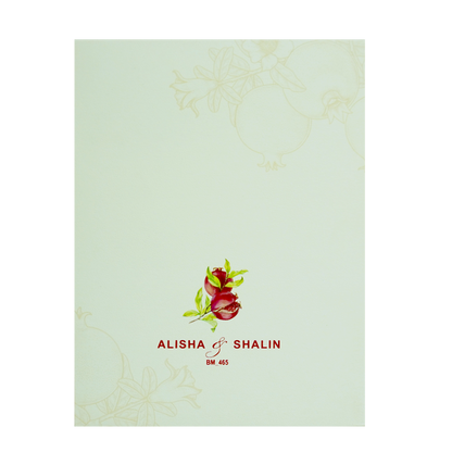 Cream Pomegranate Wedding Card-King of Cards