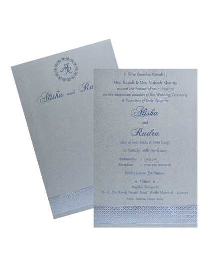 Grey Textured Single Card-King of Cards