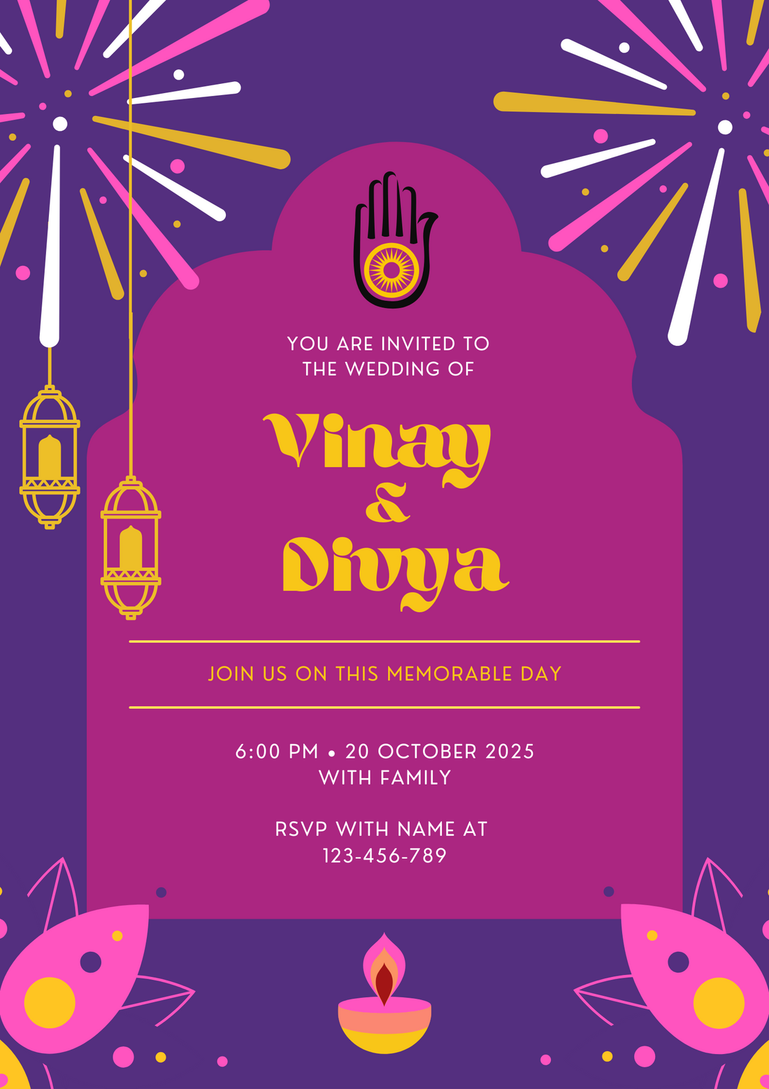 Blue Tassel Jain Wedding Invitation-AAJWI001