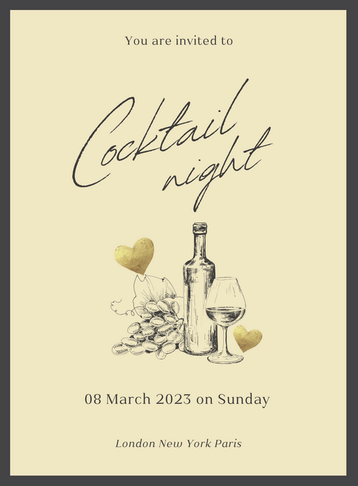 Beige Sleek Cocktail Party-King of Cards