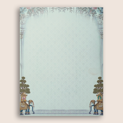 Blue Bride Groom Door Style Wedding Card-KNKC4092