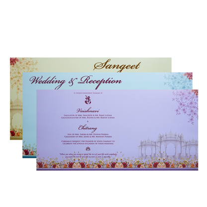 Peach Baraat Grandeur Wedding Invitation-KPR24700