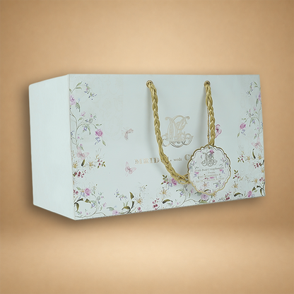 Cream Premium Floral Luxury Invitation Box - KNLW202534