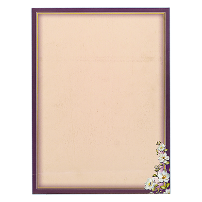 Purple Floral Door Style Wedding Card - KNKC4095