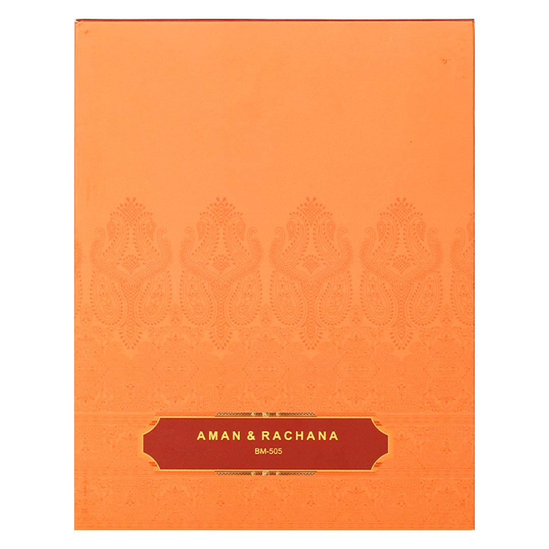 Orange Radha Krishna Swing Padded Wedding-KBM05050