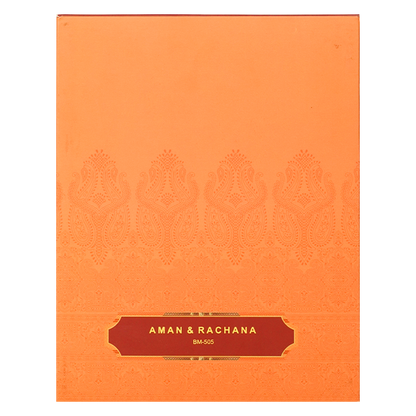 Orange Radha Krishna Swing Padded Wedding-KBM05050