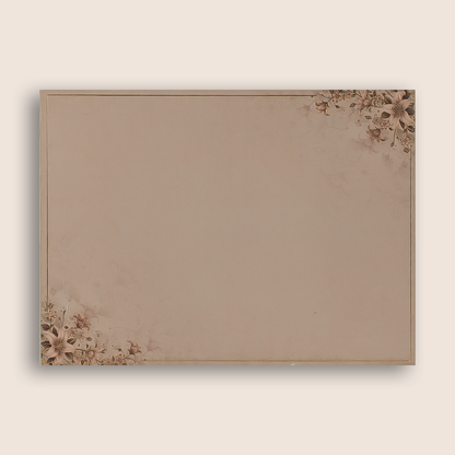 Peach Padded Floral Door Style Wedding Card - KAA06070