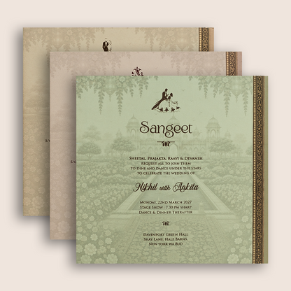 Pink Royal Bride Groom Laser Cut Padded Marriage Card  - KPR026180