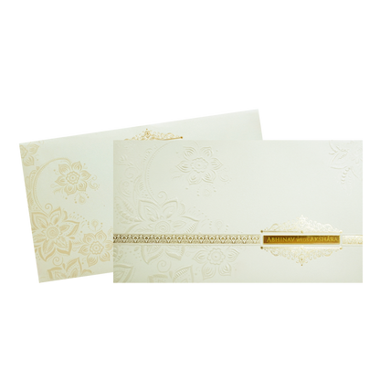 Mint Grey Mandala Border Wedding Invitation Card-KPR24540