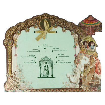 Brown Doli Procession Elephant Wedding Card-KSSC1060
