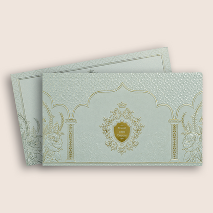 Light Grey Floral Pattern Marriage Card - KPR07540