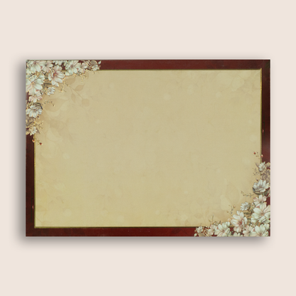 Maroon Floral Premium Wedding Card - KAA05300