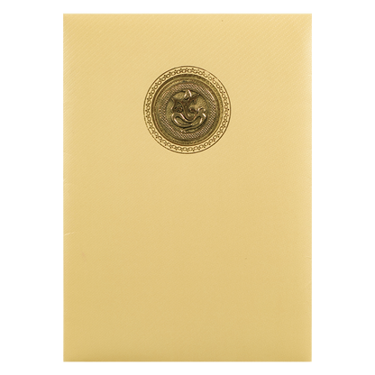 Gold Foiling Floral elephant design Wedding Card - KNKTC039