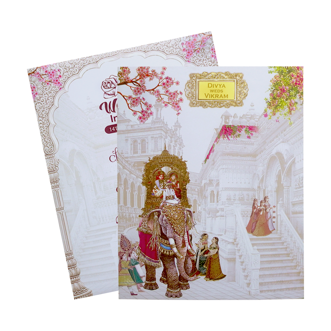 Grey Jumbo Royal Invitation Card-KNKJ1100-King of Cards