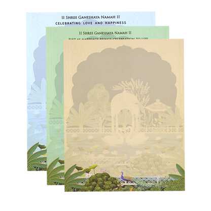 Cream Floral Garden Wedding Card - KFR14300