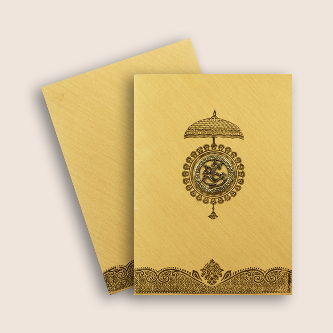 Gold Wedding Invitation Card-KNCM24GG