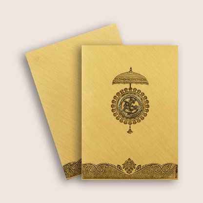 Gold Wedding Invitation Card-KNCM24GG